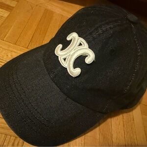 Black Cap with Embroidered Logo